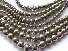 5strands 2 3 4mm faceted pyrite strings genuine Raw pyrite crystal round ball faceted iron gold pyrite beads