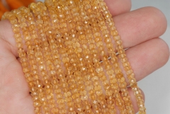 3x2-2x1.5mm Citrine Gemstone Grade AAA Faceted Rondelle Loose Beads 14 inch Full Strand (90184333-852)