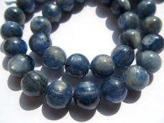 high quality 3 4 5 6 7 8 10mm Natural Kyanite Gemstone 16" strand Round Ball Blue Loose Bead