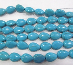5strands 8-20mm howlite turquoise stone teardrop drop peach wholesale loose bead black turquoise beads