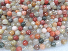 Full strand 16" Citrine Prehnite Red Smoky Rock Crystal Mix Quartz Gemstone Round Loose Beads 6-14mm