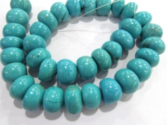 Turquoise stone 2strands 8-12mm rondelle abacus nuggets blue spacer Bead necklace loose beads