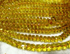 Full strand 16" Handmade Citrine Quartz Rondelle Wheel PinWheel Heishi Faceted Yellow Rock Crystal Jewelry Loose Beads 4-10mm