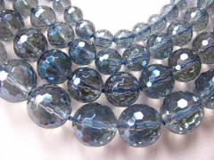 4\6\8\10\12mm natural royal blue bead,AA GRADE full strand 16" round ball faceted beads,yellow clear white brown smoky mixed jewelry bead