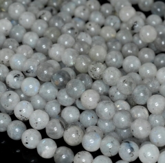 8mm White Labradorite Gemstone Round 8mm Loose Beads 7.5 inch Half Strand (90183424-785)