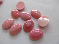 2pcs 15x20mm Conch Shell jewelry Pink red Round oval egg cabochons Conch shell Beads