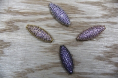 Light Amethyst CZ Micro Pave 11x28mm Long Oval Beads