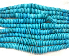 Turquoise necklace beads Heishi pinwheel Beads white blue turquoise stone spacer beads 10-20mm 18inch