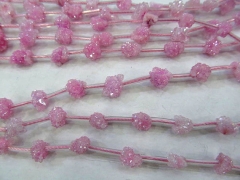 2strands 8-25mm Raw Titanium Natural Rock Quartz ,teardrop Nuggets freeform cherry rose red white blue violet green bead