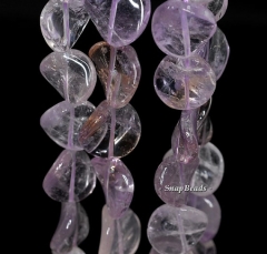 14mm Amethyst Gemstone Twist Round Loose Beads 7 inch Half Strand (90191223-B19-533)