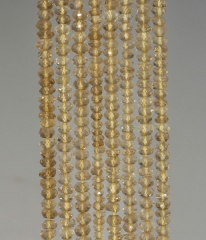 3x2mm Lemon Quartz Gemstone Grade AA Faceted Rondelle Loose Beads 14.5 inch Full Strand (90184338-852)