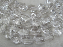 high quality 10-25mm full strand genuine rock crystal beads natural clear white rock quartz nuggets freeform faceted beads