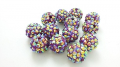 30 Pcs 10mm Shamballa AB beads Shamballa Bracelet Shamballa Pendants paved crystal, Wholesale Beads