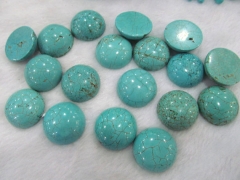 10-30mm Turquoise Cabochon Round Stacking Ring Jewelry Designer Handmade Handcut Turquoise Stone 12pcs