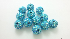 30 Pcs 10mm Shamballa AB beads Shamballa Bracelet Shamballa Pendants paved crystal, Wholesale Beads