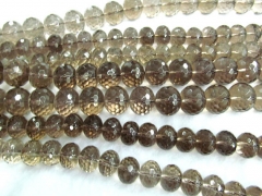 AA+ Full strand 16" SMOKE Smoky QUARTZ Rondelle Bicone faceted Brown neutral classic Topaz Smoky beads 5x86x108x1210x16mm