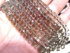 AA+ Full strand 16" SMOKE Smoky QUARTZ Rondelles Luxe Chocolate Brown Heishi Faceted fall neutral classic Topaz Smoky beads 5x8