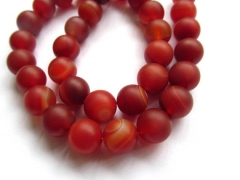 high quality Carnerial Orange red Agate Gemstone Striped Matte Agate Beads Round 4681012mm gemstone Red Onyx loose beaded