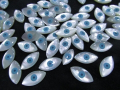 high quality 50pcs shell Cabochon MOP Shell beads - Jewelry Supplies - White shell turquoise evil Eyes Marquoise jewelry 8x169x