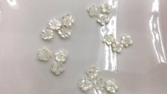high quality--50pcs genuine MOP Shell beads 81012mm Fluorial Petal Caps Rose Flower Carved high quality white shell jewelry