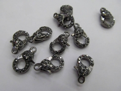 12pcs hematite pave clasp Micro Crystal Pave Diamond Clasps Jewelry Clasp Jewelry clasps 30-12mm