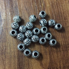 30pcs 8mm Tibetan ,Antique Silver Beads , Metal Beads , Metal Spacer, Tibetan Style Beads , Crafted supplies findings,diy