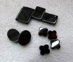 50pcs Brazil Black Agate Cabochon.Clove Round Oval Rectangle Cabochon. Black Stone Cabochon for Bead Embroidery 8-14mm