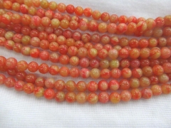 2strands Red Oranger Jasper Gemstone Loose beads Round Ball Grey Jasper beads 4-12mm