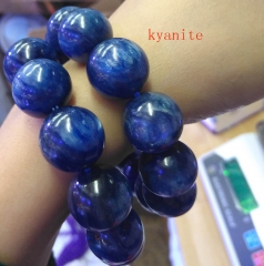 AAA grade  Natural blue kyanite Gemstone Round Beaded Bracelet 8inch for gift 10\12\14\16\18\20mm