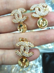 Top Quality Diamond Crystal  Pave Earrings CC Pendant -Earrings-Ring   Charm beads 1set=4pcs