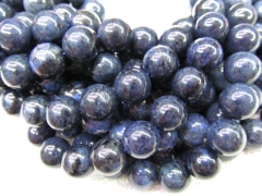 genuine Dumortiterite gemstone 8-16mm full strand round ball Sapphire blue flashy crab Dumortierite beads