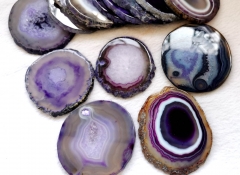 Black Grey Agate Slices  crystal Geode Place Cards Craft for Phone Sockets Pop Grips phone belt Gem Free Form 40-100mm(4&quot;)