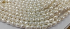 Full strand 16&quot; --Natural Sea Shell Pearls beads,White shell jewelry drum rice barrel -drop teardrop pear loose bead 6-20mm