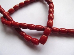 2strands 4-12mm high quality Red Coral Beads,Bamboo Coral Drum Column rice Handmade Polished Red Orange White Mix Loose Bead