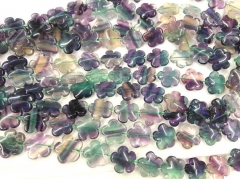 Rainbow Fluorite beads Full strand 16&quot; jasper flower semi-precious stone Yellow Jade flower Fluorial carving flower Jewelry bead