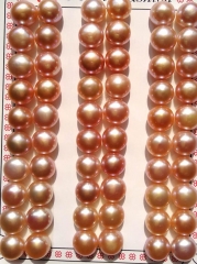 Batch 6-12mm Genuine Pearl champagne red Luster lavender pearls Half Drilled Button pearl Cabochons AAA sapphire blue white bead