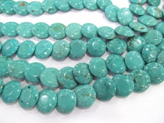 turquoise Beads Turquoise stone coin disc roundel blue Green jewelry making Bead 20mm full strand