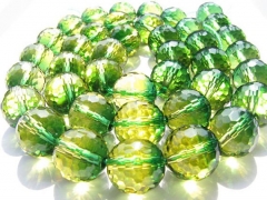 AA+ Ametrine quartz green yellow Amethyst Citrine rock crystal round ball faceted briolette jewelry beads 8 10 12mm full strand
