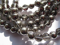 bulk Rock Crystal quartz black white pink blue champagne beads round ball beads wholesale beads 4-14mm full strand