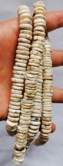 8-12mm Natural White Turquoise necklace slab Freeform Spacer Rondelle Faceted Turquoise Beads Charm,Natural 16inch 100pcs/strand