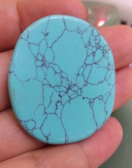 10pcs synthesize turquoise stone slab freeform bead 40-50mm 2inch
