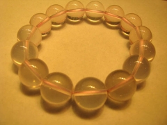 AAA Genuine Brazlie pink red quartz Natural Citrine bracelet round ball yellow jewelry bead 6-14mm one strand