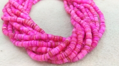 2Strands 320pcs White Ocean Sea Shell Heishi wheel spacer Bead Washer Beads 6x3mm white ,pink,green,brown,rose,black,blue color