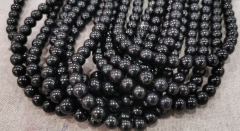 4mm 6mm 8mm 10mm Black jet turquoise round ball beads 16&quot; Howlite Turquoise Stone spacer beads for bracelet-necklace-earrings