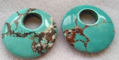 50mm(2&quot;) Turquoise stone Donut circle Beads for pendant -earrings charm jewelry