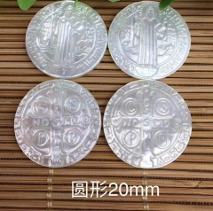 Both Carved 10pcs  14mm  20mm 25mm Genuine Pearl shell jewlery  round disc  Mary  Jesus Cameo Carved Christ Cameo cabochon mop shell Beads