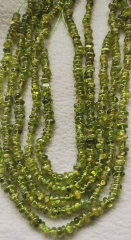16inch Genuine Peridot -Gemstone  necklace Natural Stone Beads Chips Bamboo nuggets Beads 6-8mm Stone Beads
