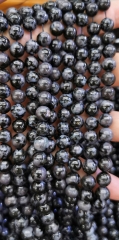 16" Strand AA-Natural Indigo Gabbro  Round loose beads for bracelet -necklace -earrings 6mm 8mm 10mm 12mm 14mm 16mm 18mm