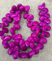 80pcs Fuchsia Pink purple Howlite  Turquoise  drop pear teardrop bead earrings 10x14mm  top drilled