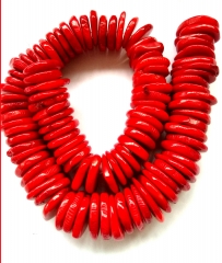 100pcs 15x20mm AKA red coral rondelle by fast ship